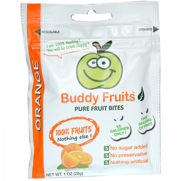 Buddy Fruits Fruit Bites, Pure, Orange 1 Oz