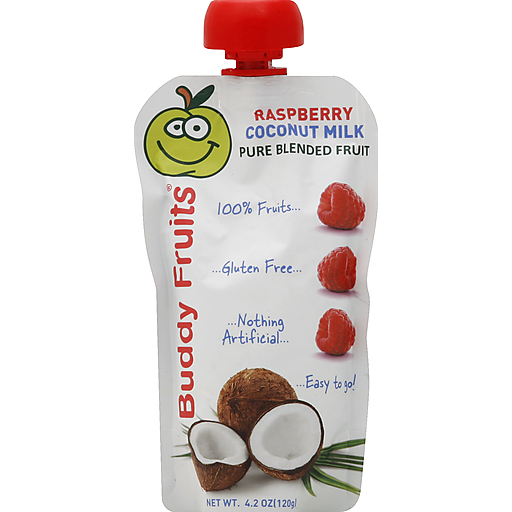 Buddy Fruits Blended Fruit, Pure, Raspberry Coconut Milk 4.2 Oz