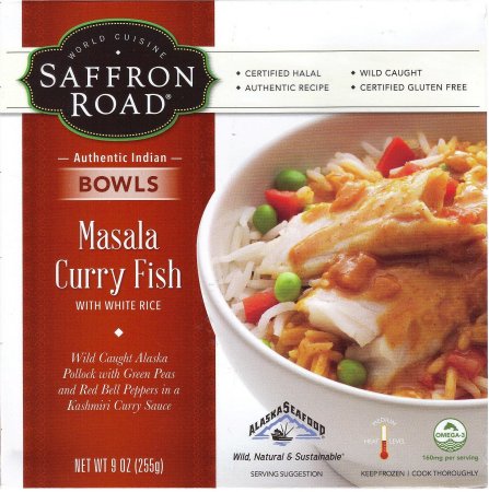 Saffron Road Masala Curry Fish With White Rice Bowls