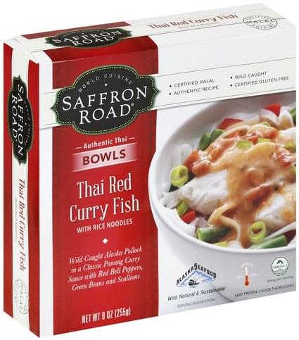 Saffron Road Thai Red Curry Fish With Rice Noodles Bowls