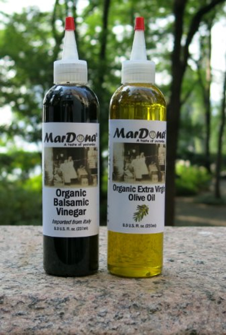MarDona 8oz Organic Extra Virgin Olive Oil And Balsamic Vinegar Set