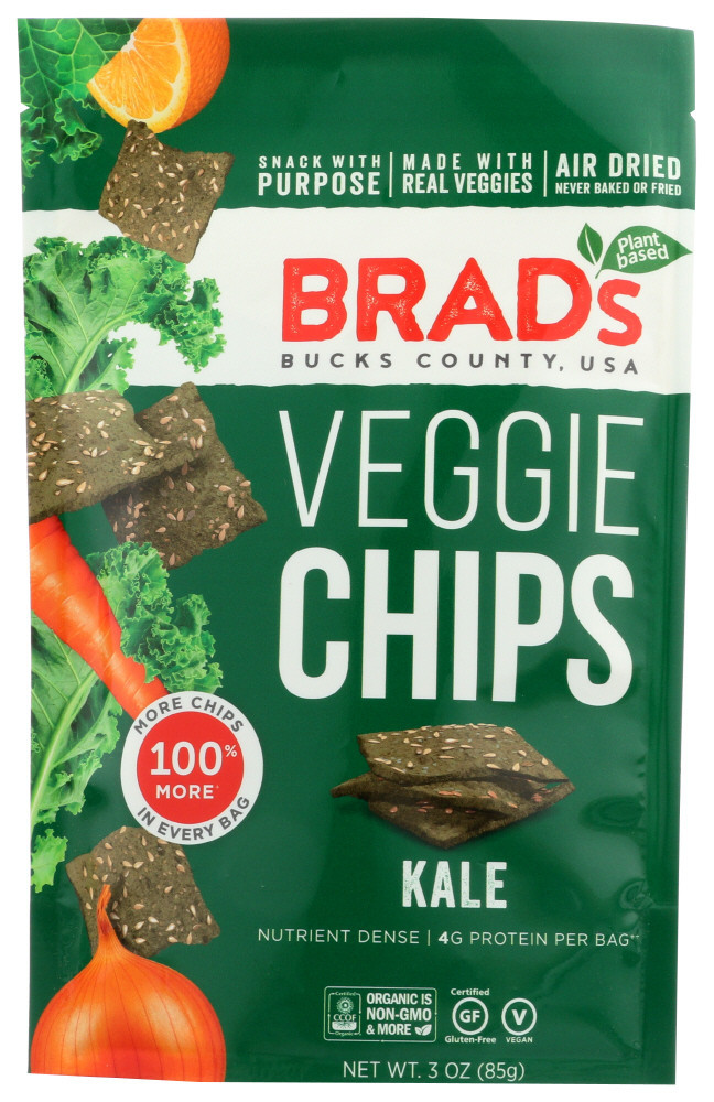 Brad's Plant Based Veggie Chips Kale -- 3 Oz
