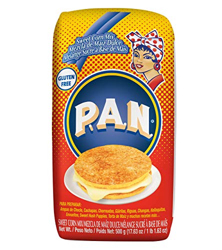 P.a.n. Sweet Corn Mix - Gluten Free And Kosher Mixture For Cachapas, 500 Grams (17.63 Ounces / 1 Pound 1.63 Ounces)