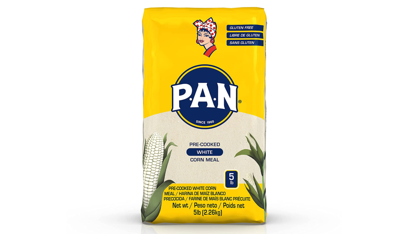 PAN Corn Meal, White, Pre Cooked 5 Lb