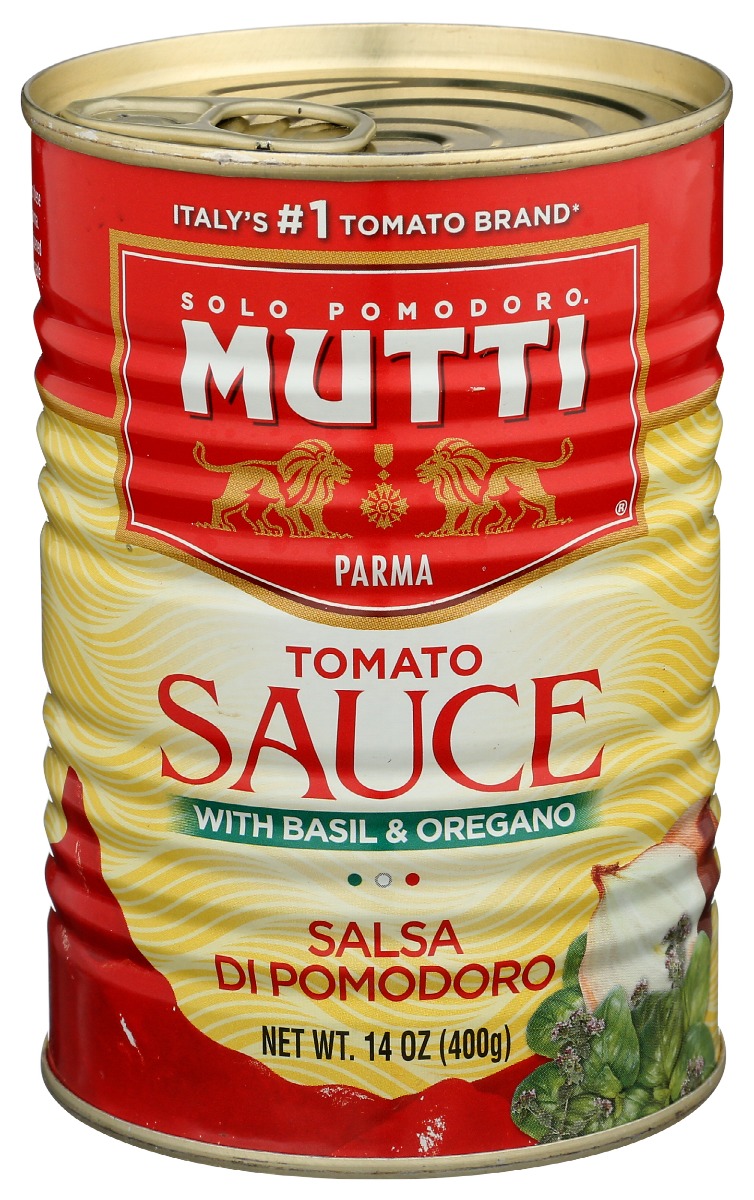Mutti Tomato Sauce, With Basil & Oregano 14 Oz