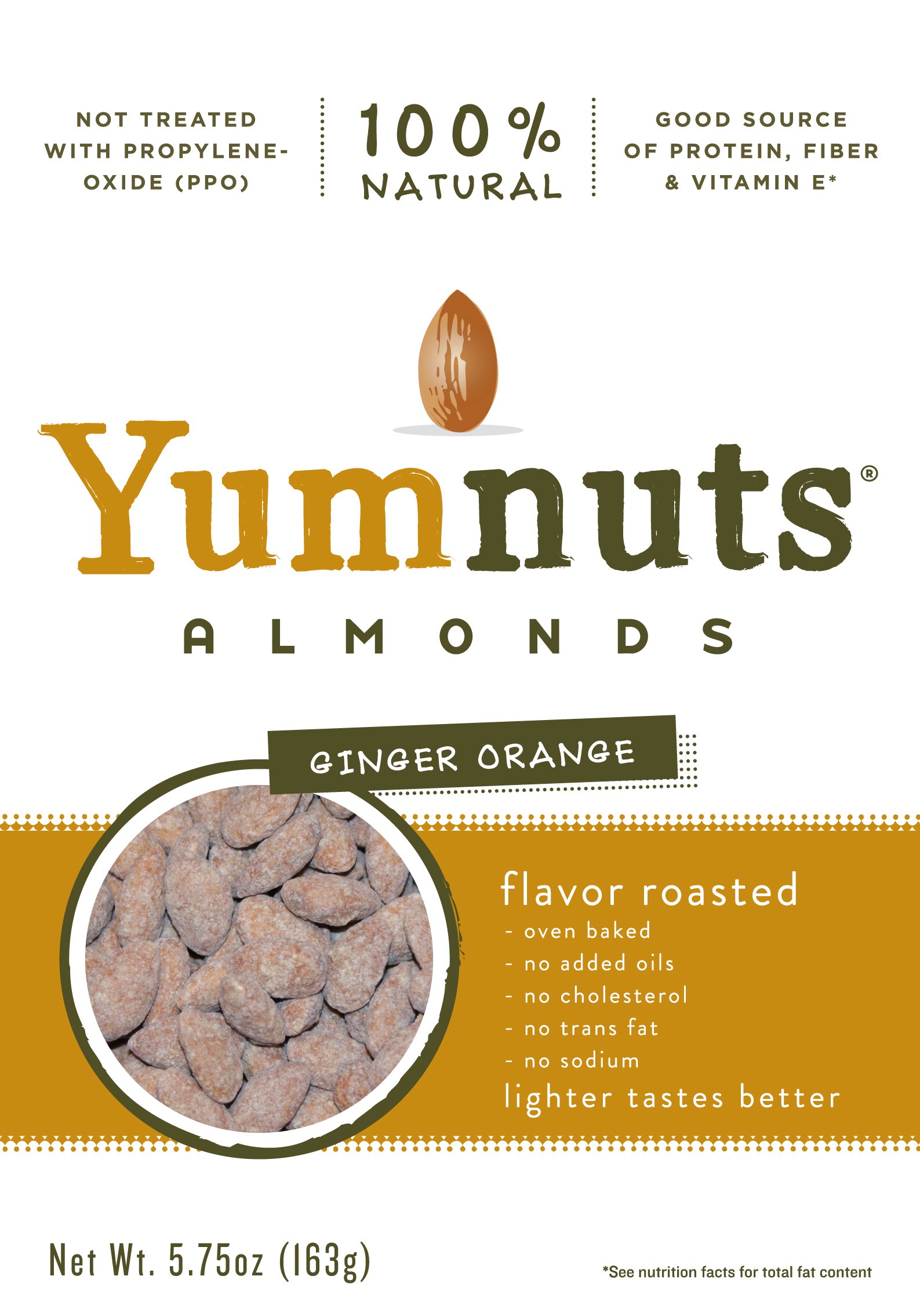 Yumnuts Almonds, Ginger Orange 5.75 Oz