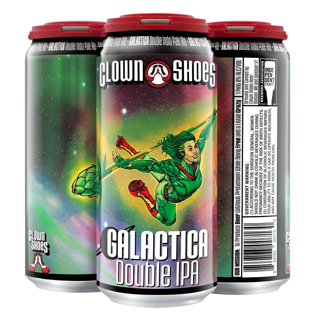 Clown Shoes Beer Galactica Double IPA - 4pk/16 Fl Oz Cans