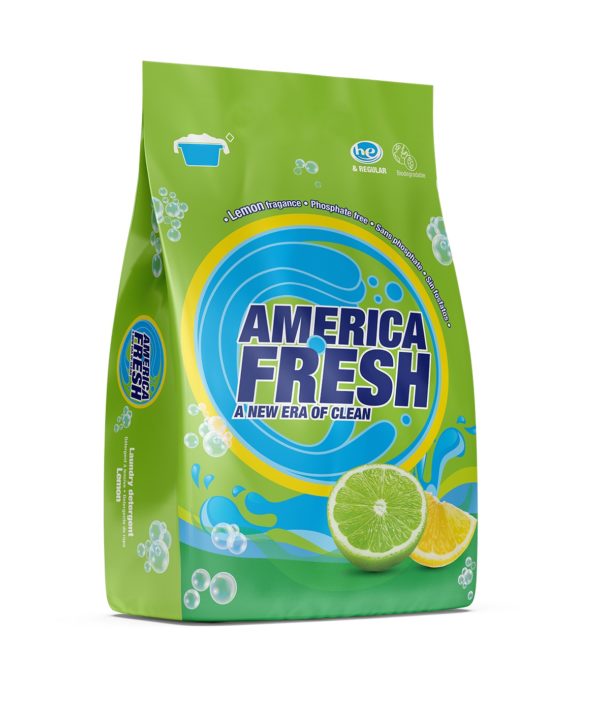 America Fresh Laundry Powder Detergent Lemon 400g