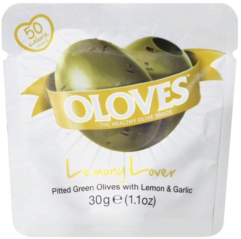 Oloves Pitted Green Olives Lemon & Rosemary - 1.1oz