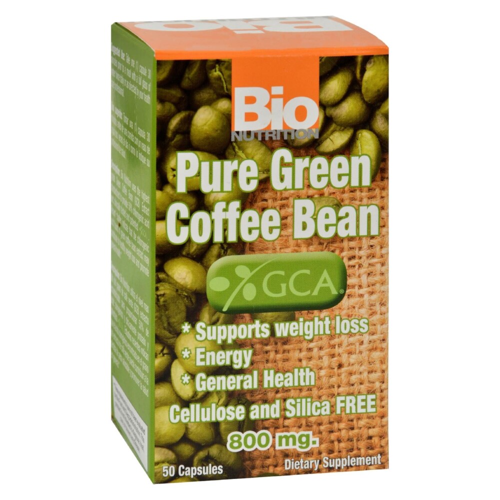 Bio Nutrition Green Coffee Bean, Pure, 800 Mg, Capsules