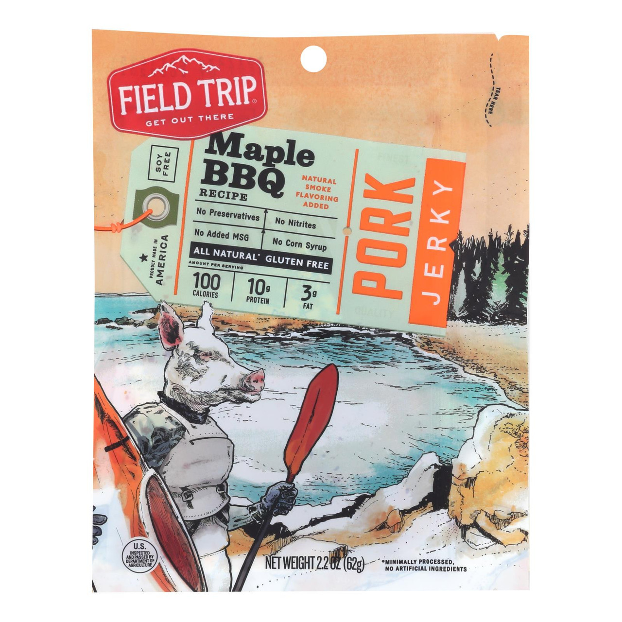Field Trip Jerky, Maple BBQ Pork Jerky 2.2 Oz