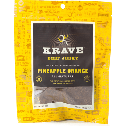 Krave Pineapple Orange Beef Jerky 3.25 Oz. Pouch