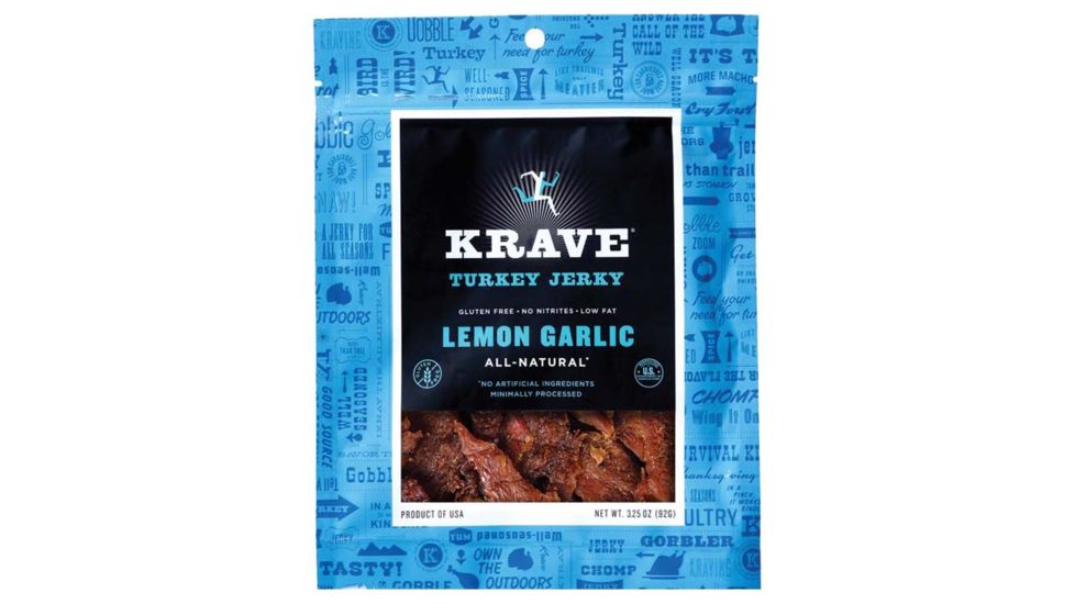 Krave Turkey Jerky, Lemon Garlic
