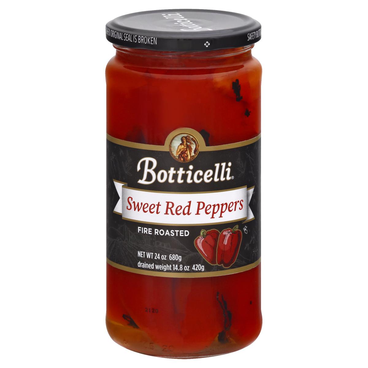 Botticelli Sweet Red Peppers, Fire Roasted 24 Oz