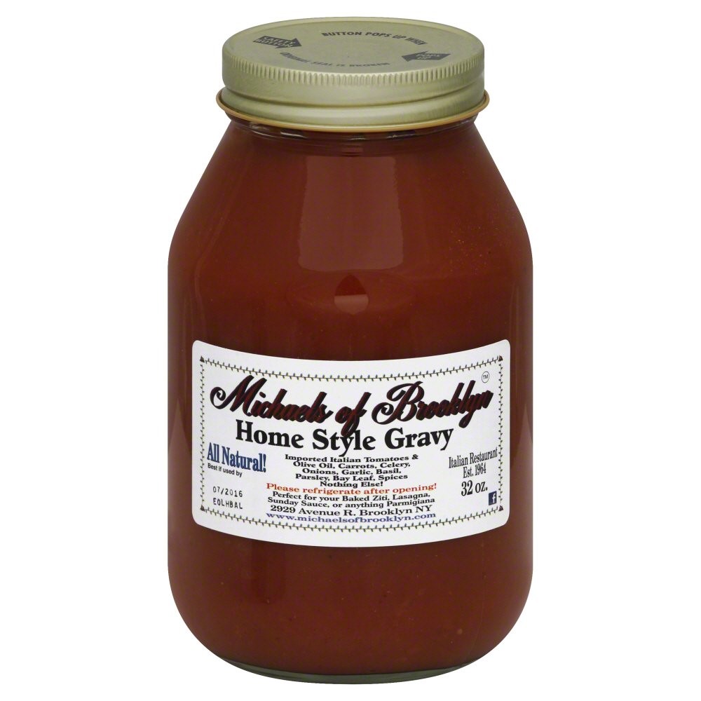 Michael's of Brooklyn Home Style Gravy Sauce 32 Oz Jar - 6ct Case