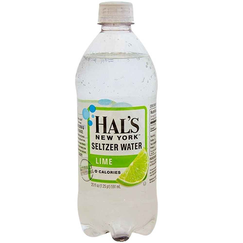 Hal's New York Lime Seltzer Water - 20 Fl Oz Bottle
