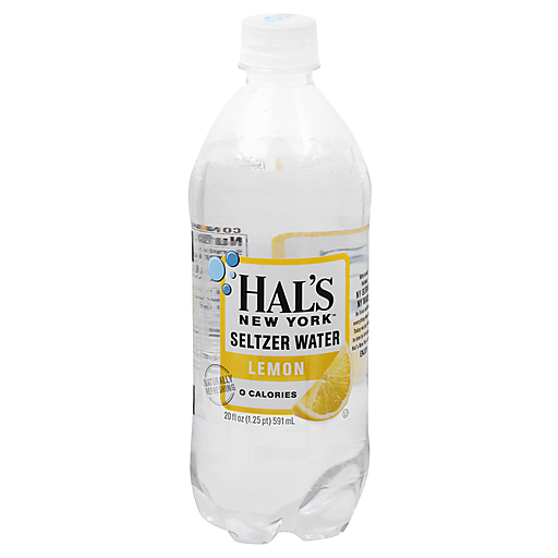 Hal's New York Lemon Seltzer Water - 20 Fl Oz Bottle