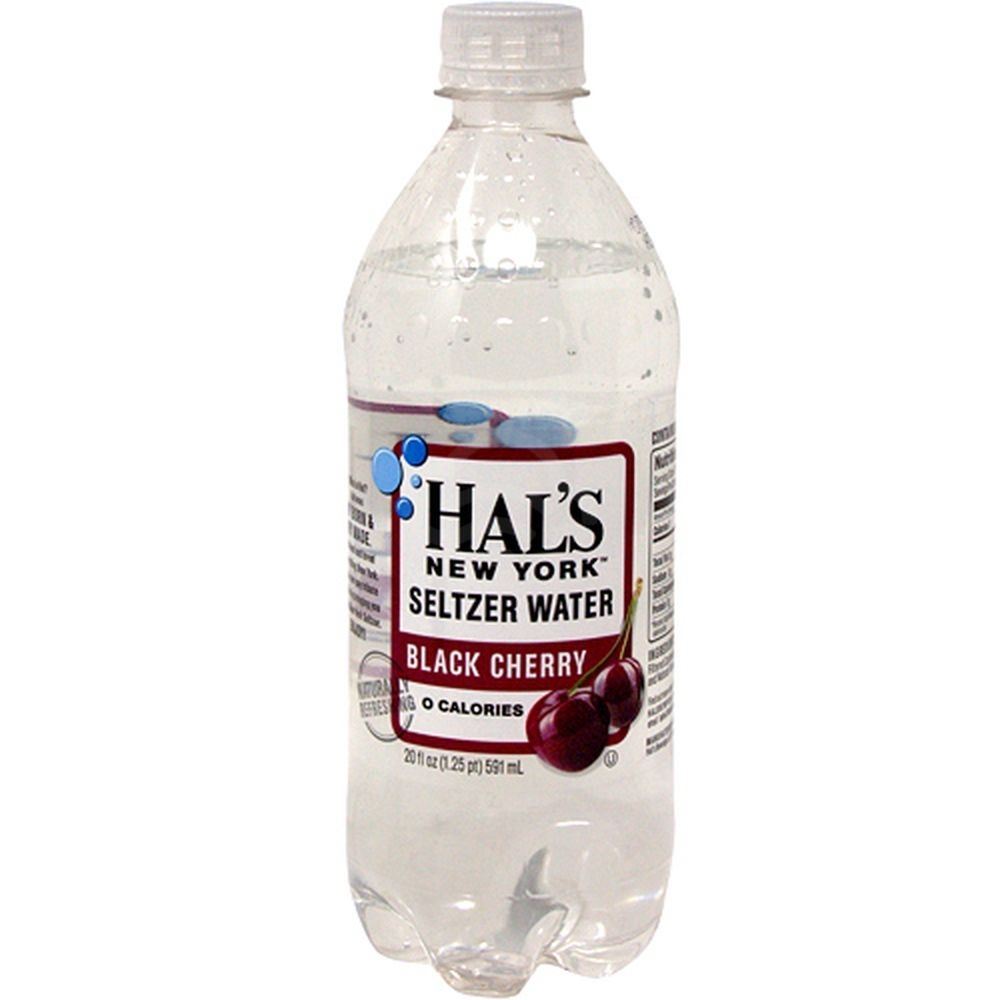 Hal's New York Black Cherry Seltzer Water - 20 Fl Oz Bottle