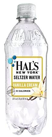 Hal’s New York Seltzer Water Vanilla Cream 20 Oz