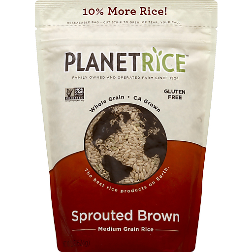 Planet Rice Medium Grain, Sprouted Brown 22 Oz