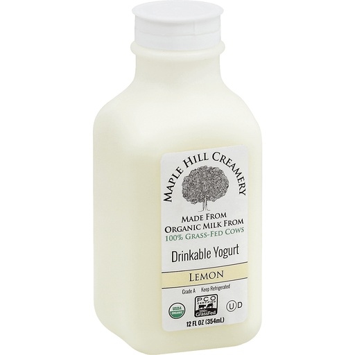 Maple Hill Creamery Yogurt, Drinkable, Lemon 12 Oz