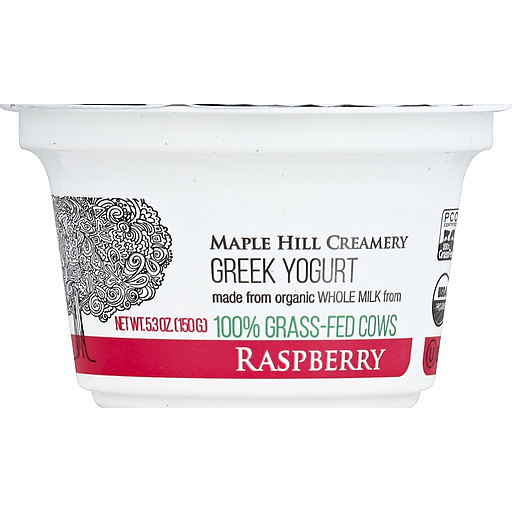 Maple Hill Creamery Yogurt, Greek, Raspberry 5.3 Oz