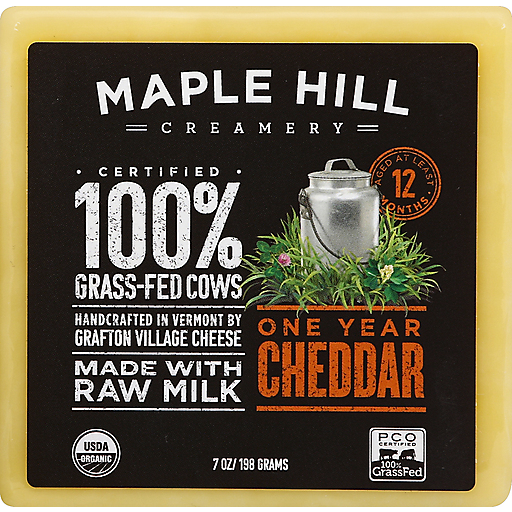 Maple Hill Creamery Cheese, One Year Cheddar 7 Oz