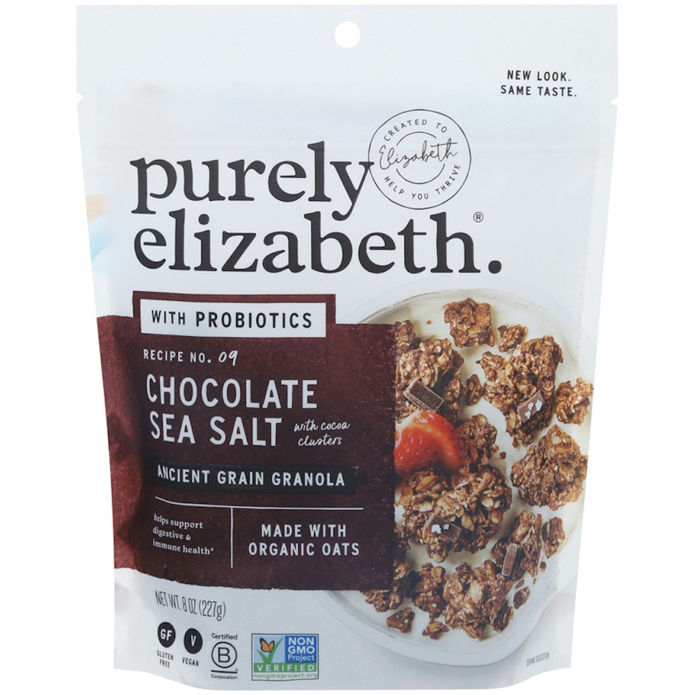 Purely Elizabeth Granola, Ancient Grain, Probiotic, Chocolate Sea Salt