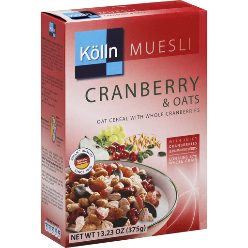 Kolln Muesli Oat Cereal, Cranberry & Oats