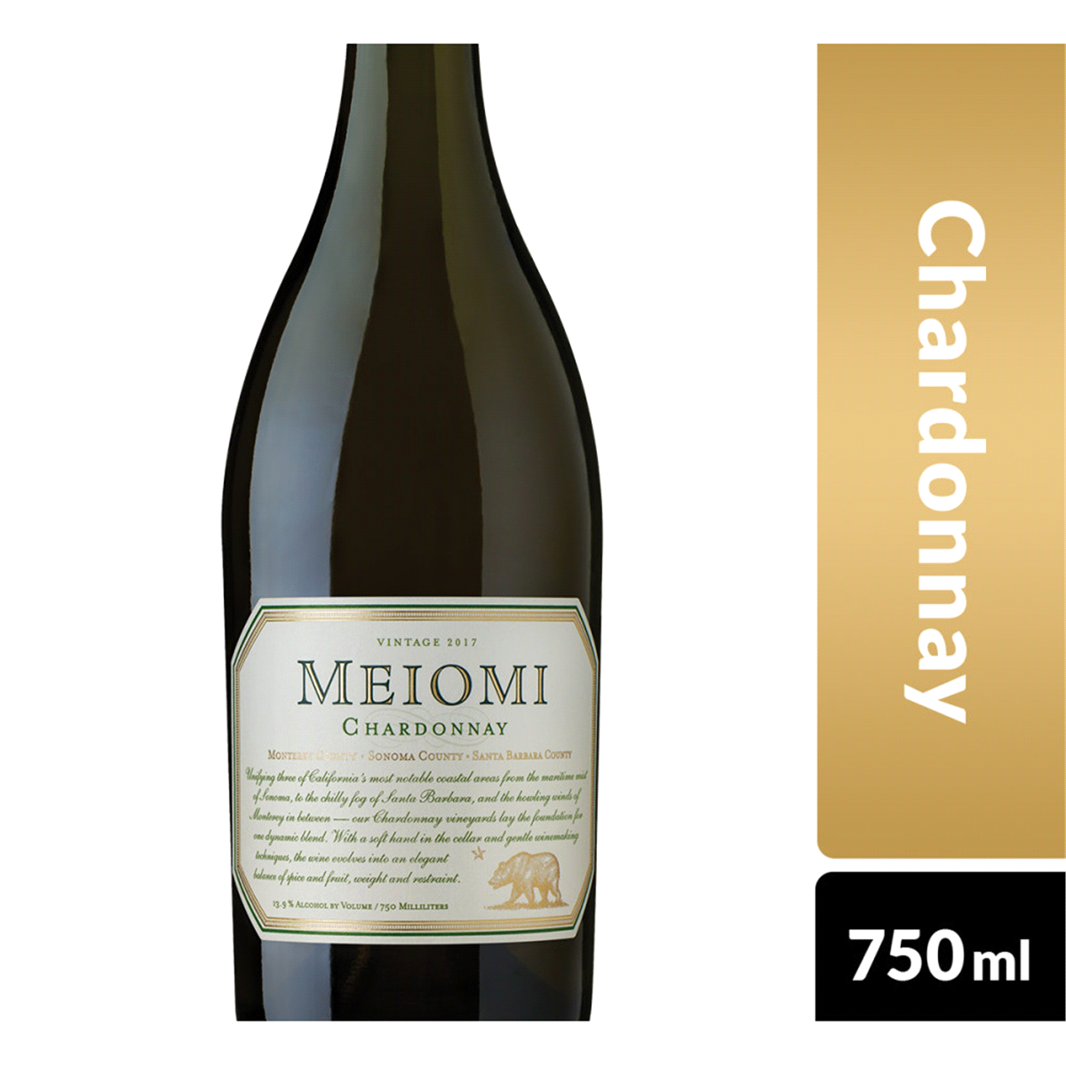 Meiomi California Chardonnay White Wine, 750 mL Bottle