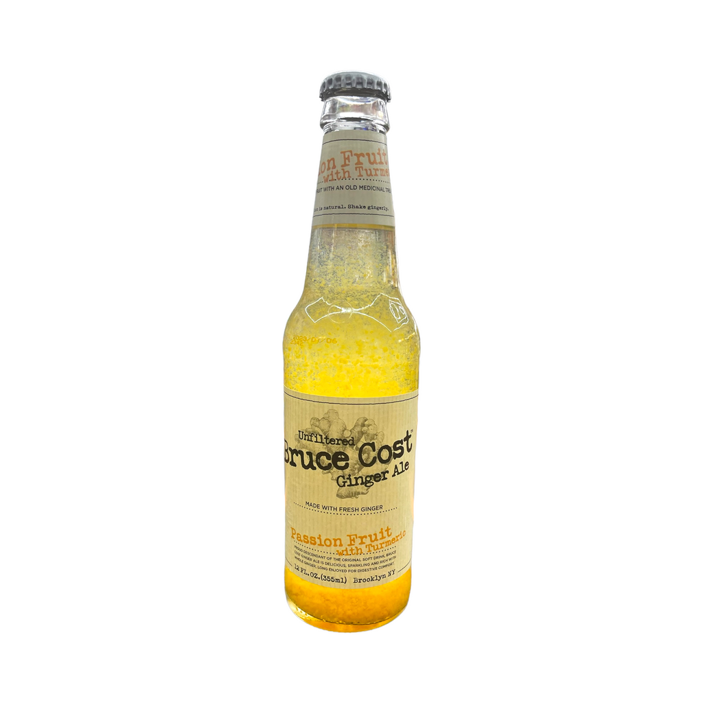 Bruce Cost Unfiltered Passion Fruit With Turmeric Ginger Ale, 12 Fl Oz