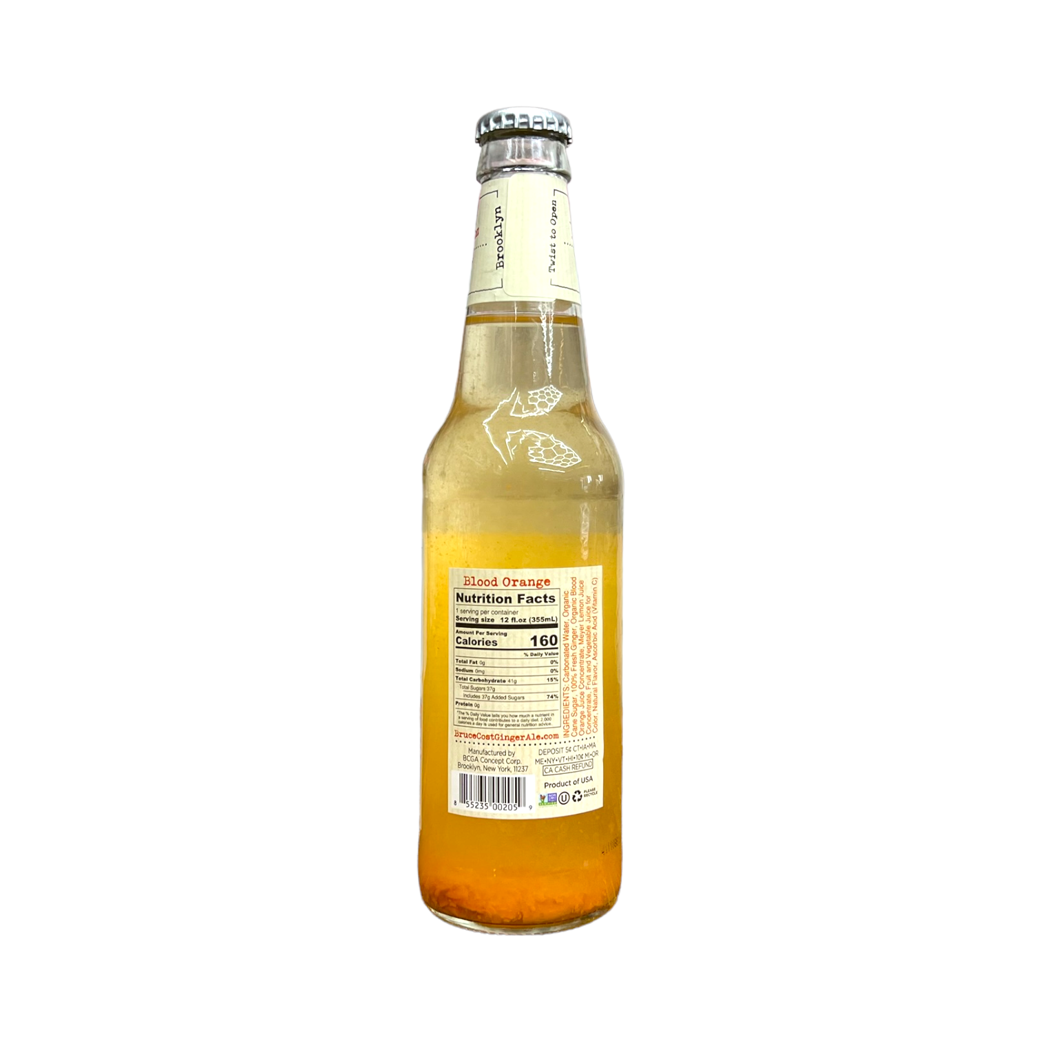 Bruce Cost Ginger Ale, Blood Orange With Meyer Lemon