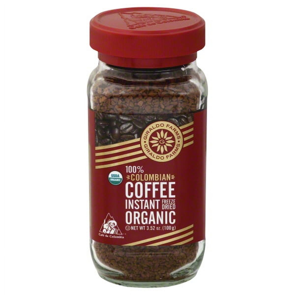 Giraldo Farms Organic Colombian Freeze Dried Instant Coffee, 3.52 Oz