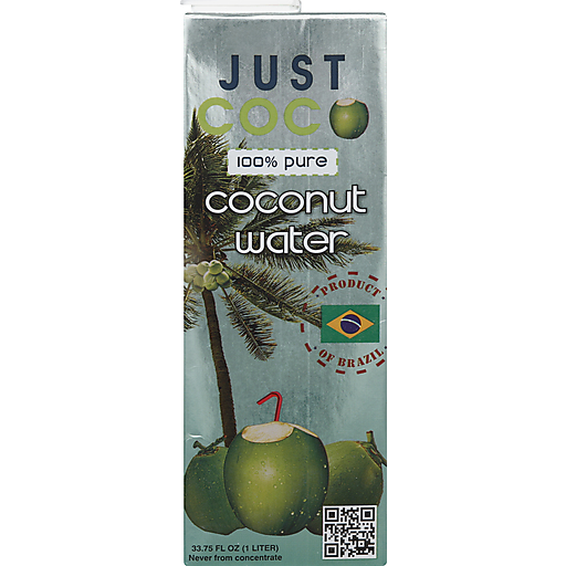 Just Coco Coconut Water, 100% Pure 33.75 Oz