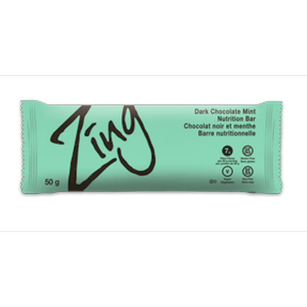 Zing Plant-Based Bar Dark Chocolate Mint -- 12 Bars