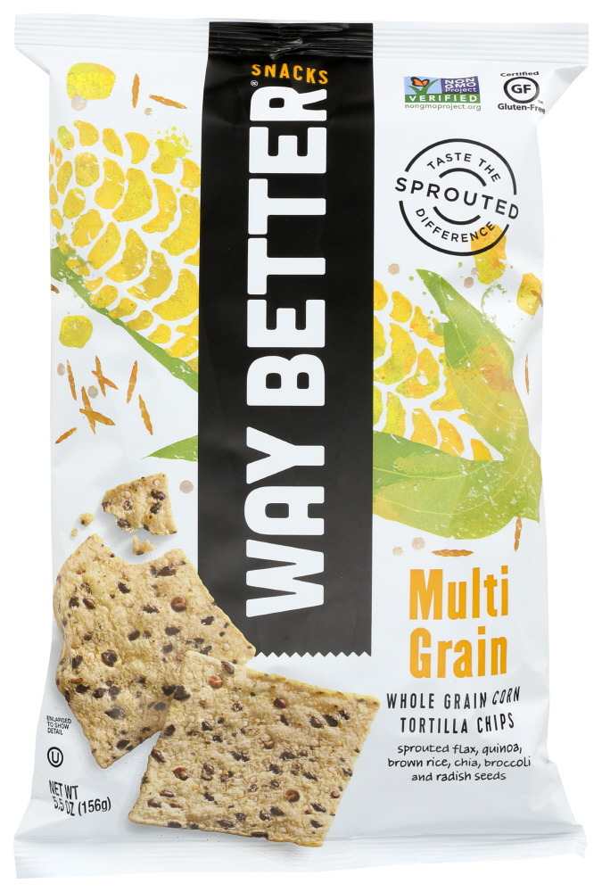 Way Better Snacks Simply Sunny Multi Grain Tortilla Chips, 5.5 Ounce -- 12 Per Case