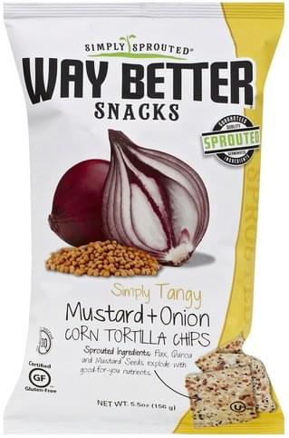 Way Better Tortilla Chips, Corn, Mustard & Onion 5.5 Oz