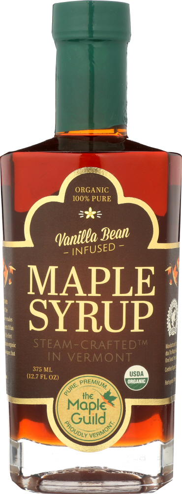 Maple Guild THE Organic Vanilla Bean Infused Vermont Syrup, 12.7 Oz