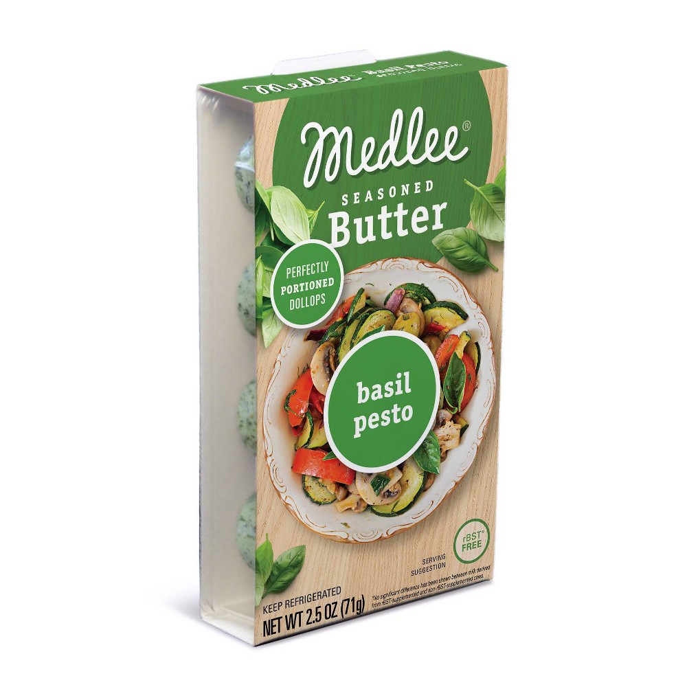 Medlee Basil Pesto Seasoned Butter - 2.5oz/8ct