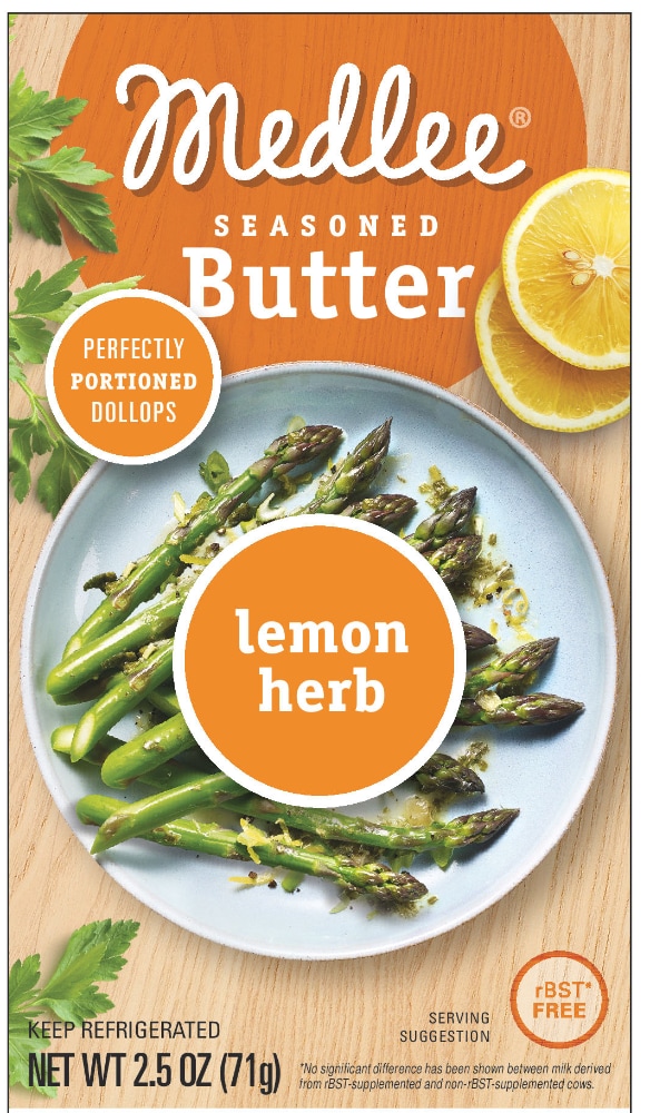 Medlee Lemon Herb Seasoned Butter - 2.5oz/8ct