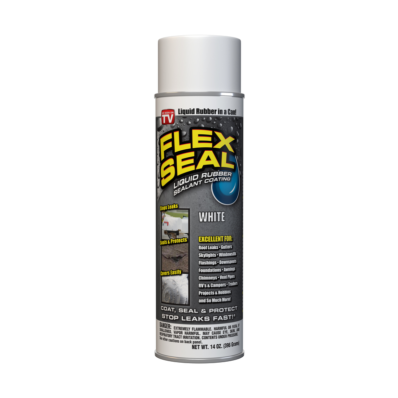 Flex Seal White Rubber Sealant Coating 14 Ounce Aerosol Spray Can