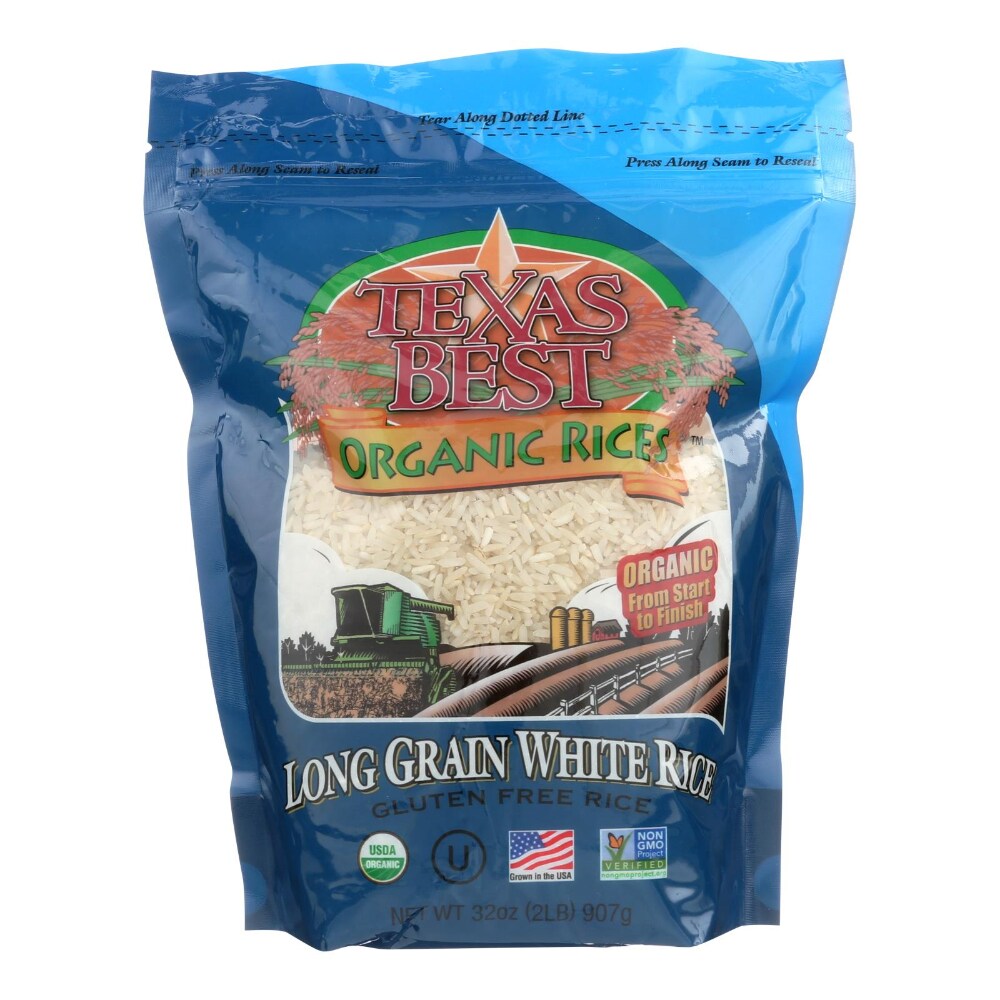 Texas Best White Rice, Long Grain, Organic 32 Oz