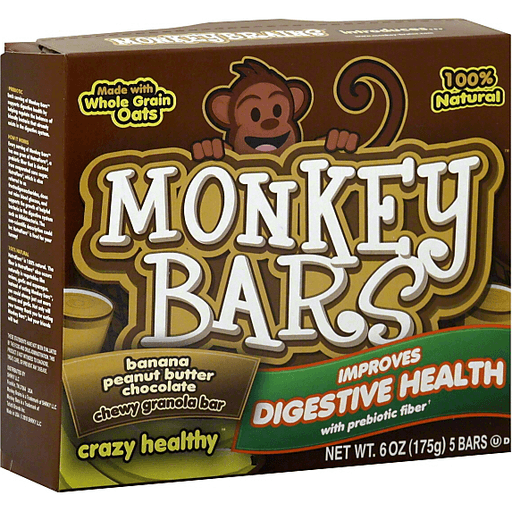 Monkey Bars Granola Bar, Chewy, Banana Peanut Butter Chocolate