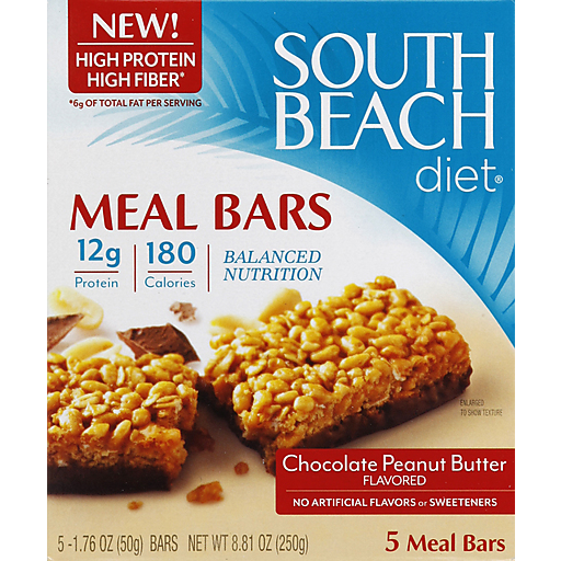 South Beach Diet Meal Bars, Chocolate Peanut Butter Flavored