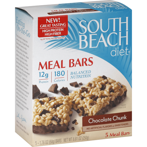 South Beach Diet Meal Bars, Chocolate Chunk
