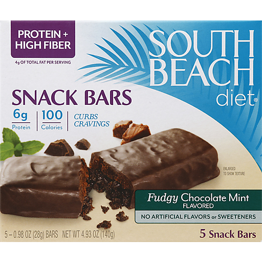 South Beach Diet Snack Bars, Fudgy Chocolate Mint Flavored