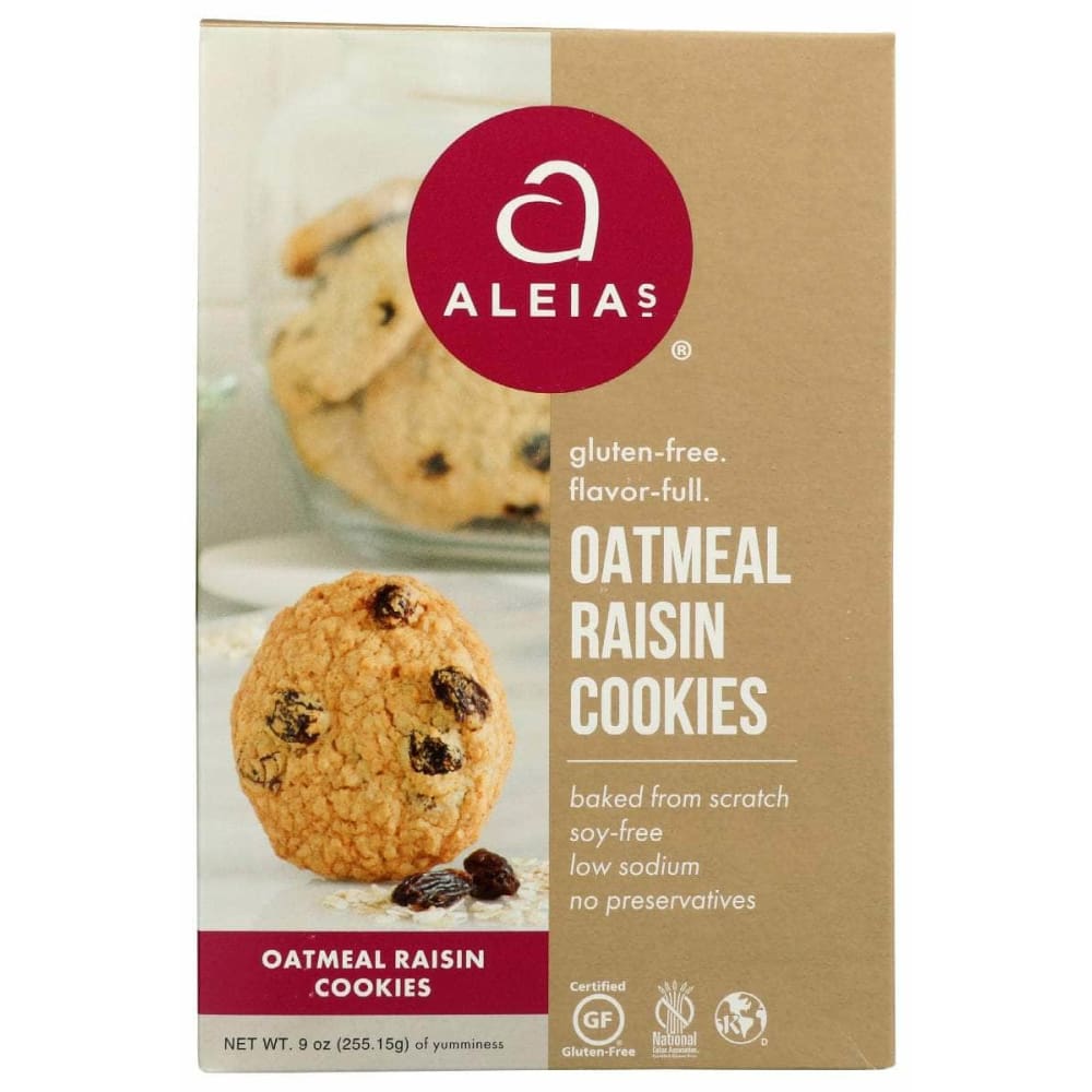 Aleia's Gluten Free Oatmeal Raisin Cookies, 9 Oz