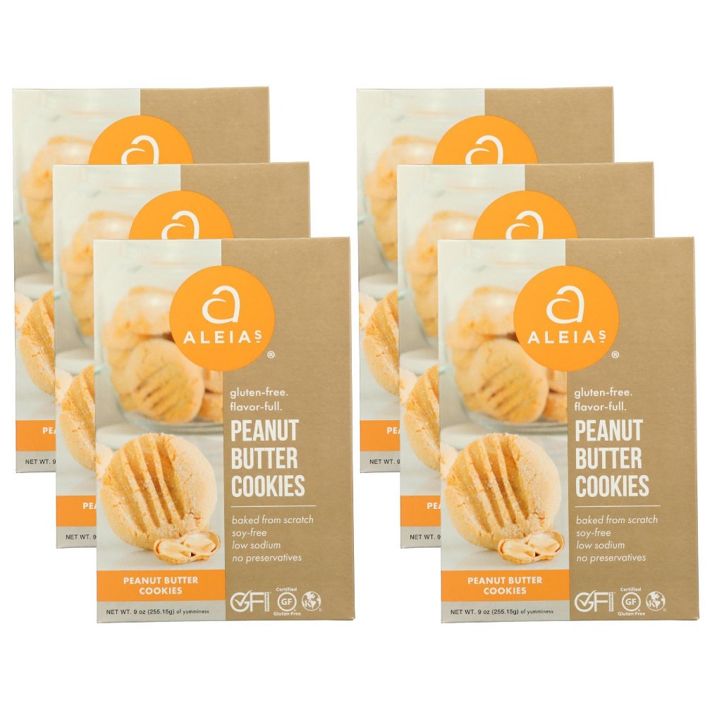Aleia's Gluten Free Peanut Butter Cookies - Case Of 6/9 Oz