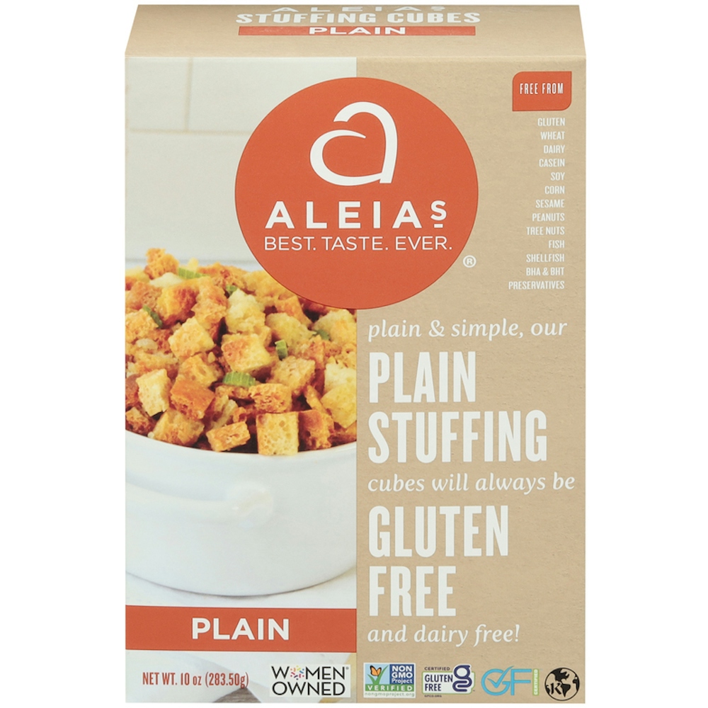 Aleia's Gluten Free Stuffing Mix - Plain - Case Of 6 - 10 Oz