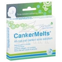 , (Cankermelts) Orahealth Cankermelts All-natural Canker Sore Solution Brown Formula, 12 Count Box
